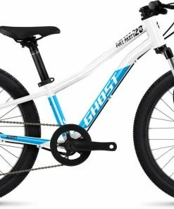 Ghost Kato 20 Full Party Pearl White / Bright Blue Glossy Vélo Enfant 20 Pouces