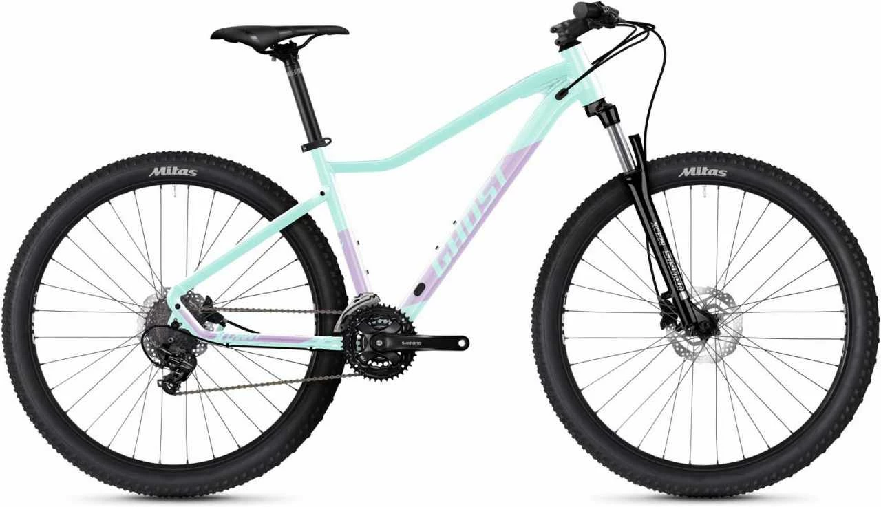 Ghost Lanao 27.5 AL Light Mint Pearl / Purple Pearl Glossy VTT Semi-rigide Femme 1 Ghost Lanao 27.5 AL Light Mint Pearl / Purple Pearl Glossy VTT Semi-rigide Femme