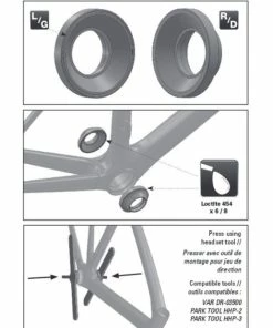Adaptateur Boitier De Pédalier Cadre Look 596/695/795 Pour Cuvettes Press Fit PF30