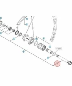 Axe De Roue Arrière Shimano Ultegra WH-6800-R