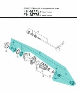 Axe Roue Arrière Shimano Deore XT M775 - Y3D098050
