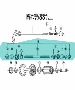 Axe Roue Arrière Shimano Y3A09802