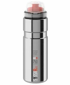 Bidon Gravel/VTT Elite Syssa Race Acier 750ml Argent