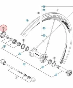 Cache-Poussière Gauche Pour Axe De Roue Avant Shimano Ultegra WH-6800