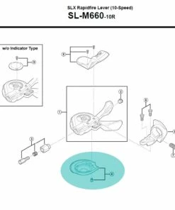 Capot Inférieur Droit Shimano SL-M660-10R - Y6T998020