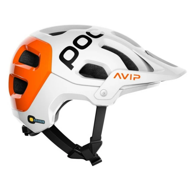 Casque POC Tectal Race SPIN NFC - Blanc Hydrogène-Orange AVIP 4 Casque POC Tectal Race SPIN NFC - Blanc Hydrogène-Orange AVIP – Image 4