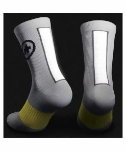 Chaussettes Assos Spring Fall Blanc/Jaune 5 Chaussettes Assos Spring Fall Blanc/Jaune -Vélo de montagne Soldes chaussettes assos spring fall blanc jaune 2