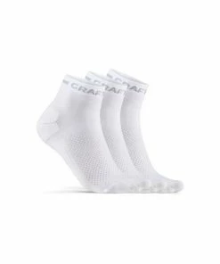Chaussettes Eté Mi-Hautes Craft Core Dry Blanc 3 Paires
