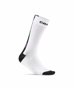 Chaussettes VTT Eté Hautes Craft Adv Bike Offroad Blanc/Noir