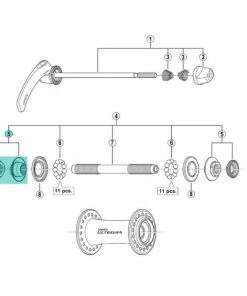Shimano Cone Et Vis De Serrage Moyeu Avant Shinamo Ultegra HB-6700 - Y27S98030