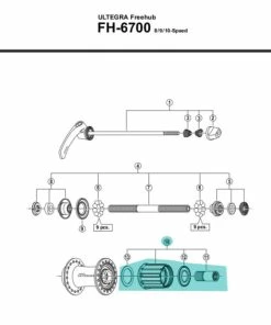 Corps Roue Libre Shimano FH-6700 10 Vitesses - Y3DV98060