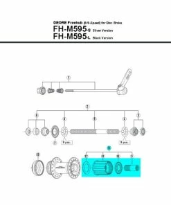 Corps Roue Libre Shimano FH-M595 - Y3SW98050