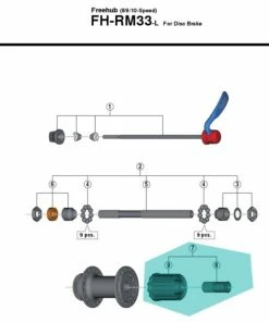 Corps Roue Libre Shimano 8 Vitesses- Y30V98040