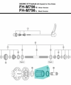 Corps Roue Libre Shimano - Y3BD98010