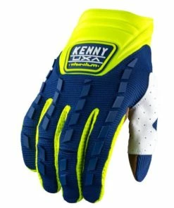 Gants VTT Kenny Tinanium Bleu Marine/Jaune Fluo