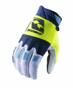 Gants VTT Kenny Track Bleu Marine/Jaune