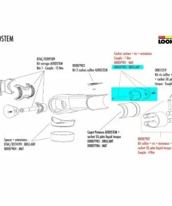 Kit Caches Carbon Brillant + Vis + Entretoises Look Aerostem