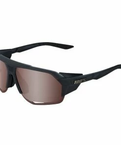 Lunettes 100% Norvik Soft Tact Crystal Noir / Verres HiPER Miroir Rouge