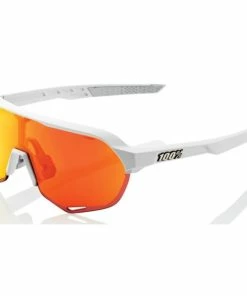 Lunettes 100% S2 Blanc Soft Tact / Verre Rouge Multicouches