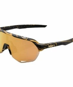 Lunettes 100% S2 Peter Sagan Noir Et Or / Verres HiPER Dorés