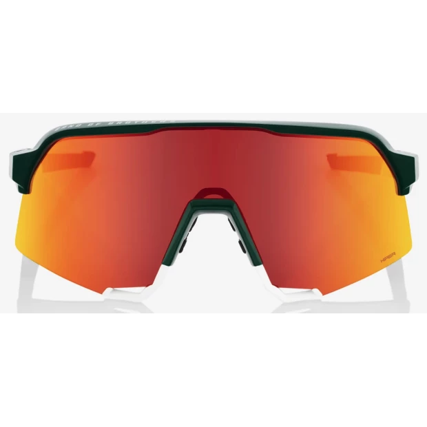 Lunettes 100% S3 Bora Métallique Brillant / Verres Miroir HiPER Rouge Multicouche 2 Lunettes 100% S3 Bora Métallique Brillant / Verres Miroir HiPER Rouge Multicouche – Image 2