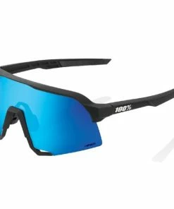 Lunettes 100% S3 Noir Mat / Verres Miroir HiPER Bleu Multicouche