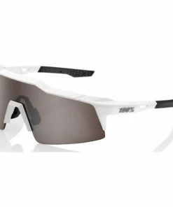 Lunettes 100% Speedcraft Blanc Mat / Verres Miroir HiPER Argent
