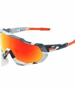 Lunettes 100% Speedtrap Camouflage Gris Soft Tact / Verre HiPER Rouge Multicouche