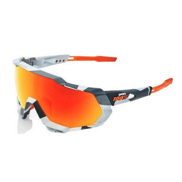 Lunettes 100% Speedtrap Camouflage Gris Soft Tact / Verre HiPER Rouge Multicouche 1 Lunettes 100% Speedtrap Camouflage Gris Soft Tact / Verre HiPER Rouge Multicouche