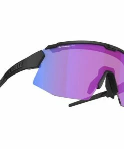 Lunettes Bliz Breeze Nano Noir Mat Verres Nordic Light Begonia Violet/Blue