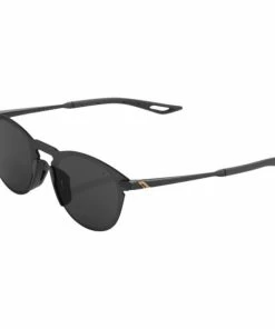 Lunettes Solaires 100% Legere UltraCarbon Round Noir Poli / Verres Fumés