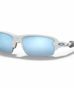 Lunettes Vélo Oakley Flak XS Polished White - Prizm Deep Water Polarized