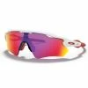 Lunettes Vélo Oakley Radar EV Path Blanc Poli - PRIZM Road