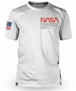Maillot Manches Courtes Loose Riders Nasa Flight Crew Blanc