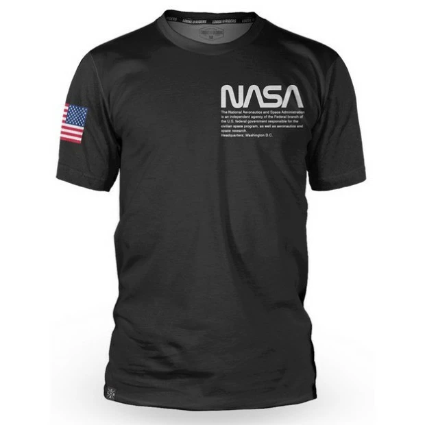Maillot Manches Courtes Loose Riders Nasa Flight Crew Noir 1 Maillot Manches Courtes Loose Riders Nasa Flight Crew Noir