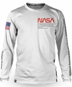 Maillot Manches Longues Loose Riders Nasa Flight Crew Blanc