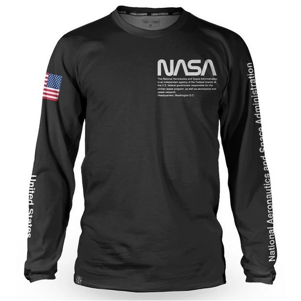 Maillot Manches Longues Loose Riders Nasa Flight Crew Noir 1 Maillot Manches Longues Loose Riders Nasa Flight Crew Noir