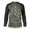 Maillot VTT Manches Longues Loose Riders Camo Raglan Vert Forêt