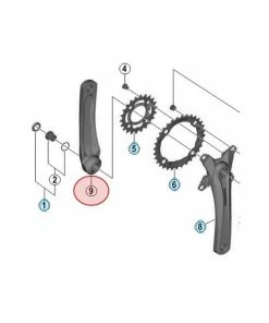 Manivelle Gauche Shimano Alivio T4000