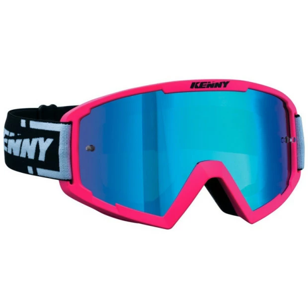 Masque VTT Kenny Track+ Rose Fluo 1 Masque VTT Kenny Track+ Rose Fluo