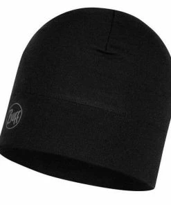 Bonnet Buff Midweight Laine Mérinos - Solid Noir