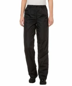 Pantalon De Pluie Femme Vaude Fluid - Noir -Vélo de montagne Soldes pantalon de pluie femme vaude fluid noir 2