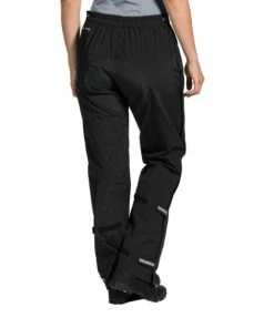 Pantalon De Pluie Femme Vaude Yaras Rain Zip III Noir -Vélo de montagne Soldes pantalon de pluie femme vaude yaras rain zip iii noir 3