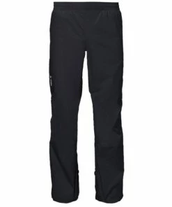 Pantalon De Pluie Homme Vaude Drop II - Noir Uni