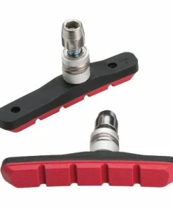 Patin V-Brake Monobloc Jagwire JS908T-R Rouge - [x 1 - Paire]