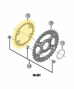 Plateau Shimano SLX FC-M7100 - 26 Dents