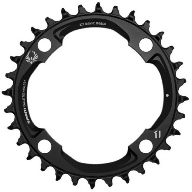 Plateau Sram X-Sync Eagle 1x12v 104mm Noir 32/34 Dents 1 Plateau Sram X-Sync Eagle 1x12v 104mm Noir 32/34 Dents