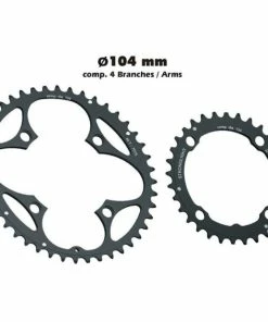 Plateaux Extérieur VTT Stronglight Type S 4 Branches 104mm (triple En 2x9)