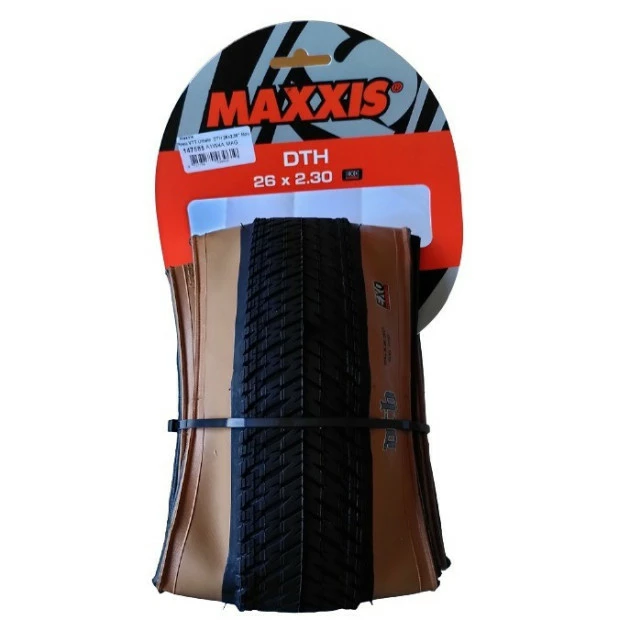Pneu VTT Urbain Maxxis DTH 26x2,30" Noir/Marron 1 Pneu VTT Urbain Maxxis DTH 26x2,30" Noir/Marron