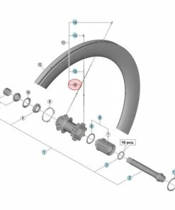 Rayon Shimano Dura-Ace WH-R9170-C60-TU-R12 - Gauche - 252 Mm